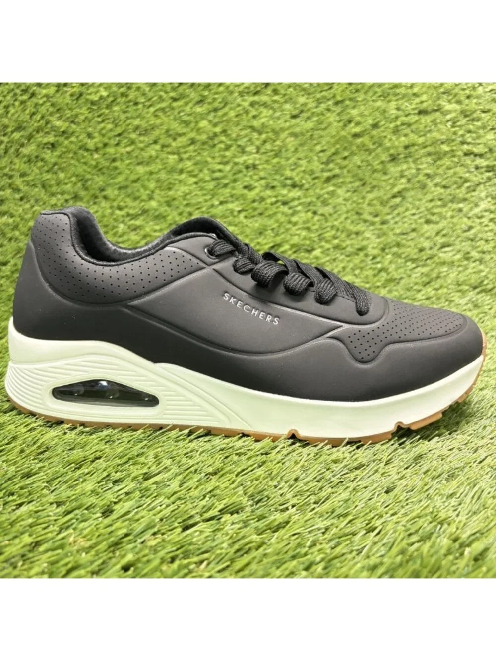 Skechers Uno Stand On Air Mens Size 9 Black Athletic Running Shoes Sneakers